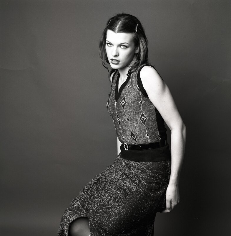 woman in patterned dress
