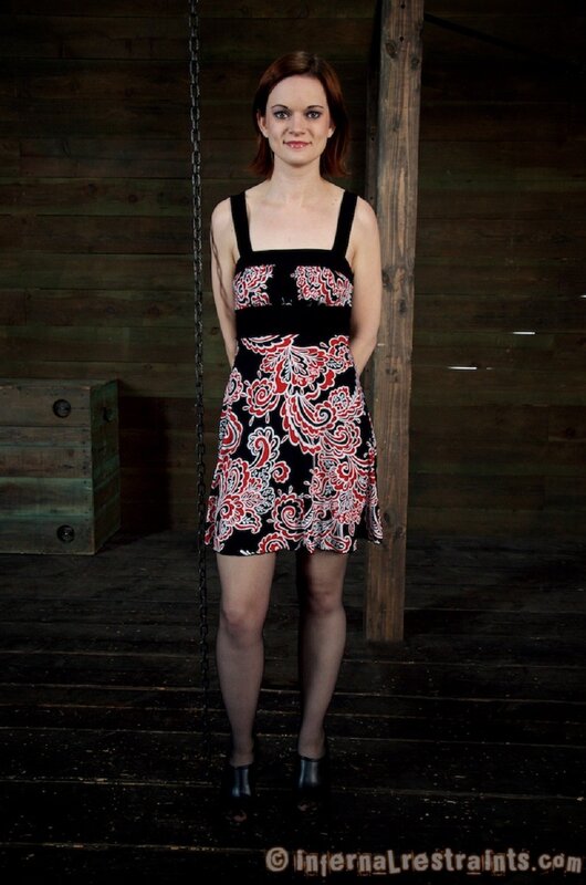 woman in patterned dress