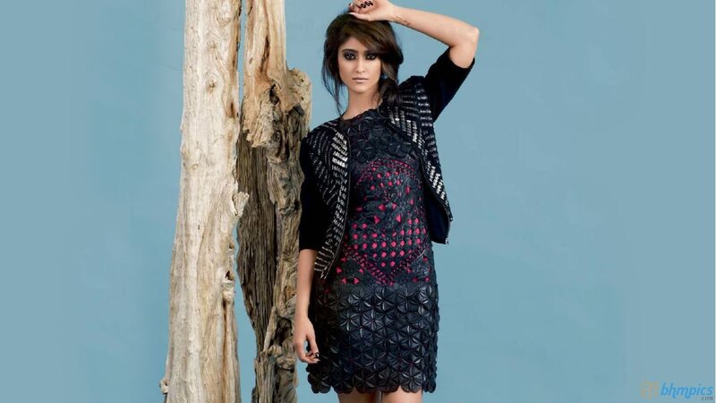 woman in patterned dress