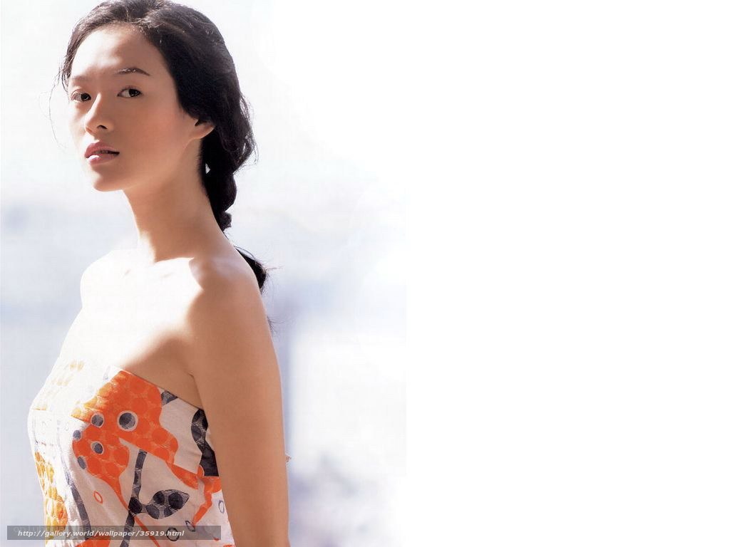 woman in patterned dress