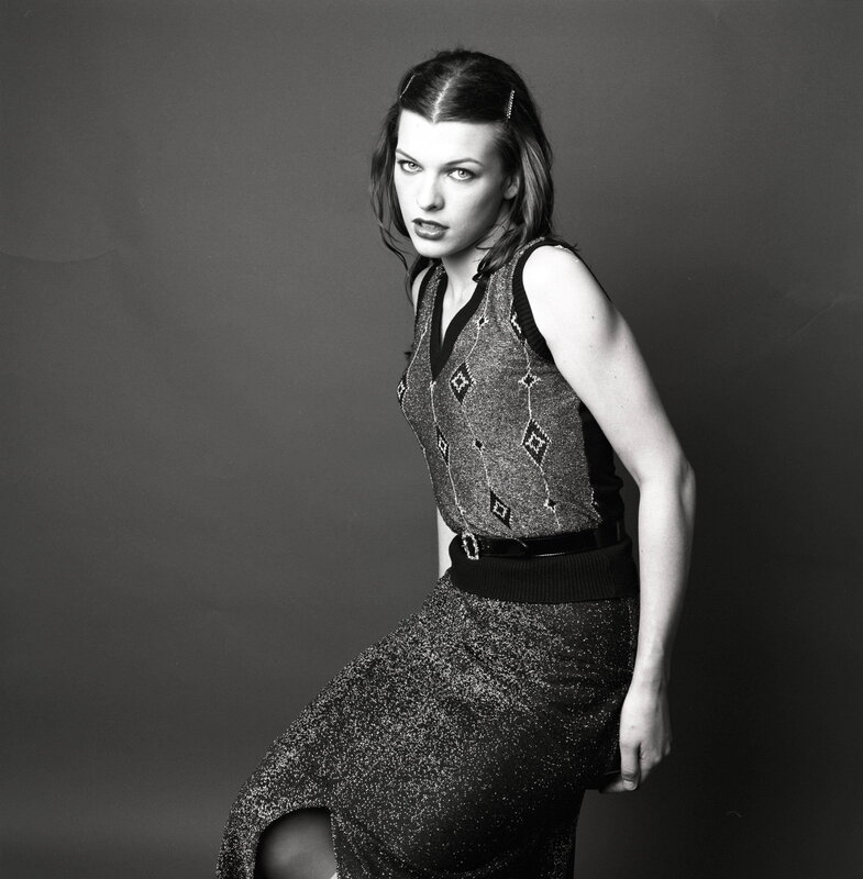Woman in Patterned Dress — Black, Dramatic, Photograph, Hair Clips