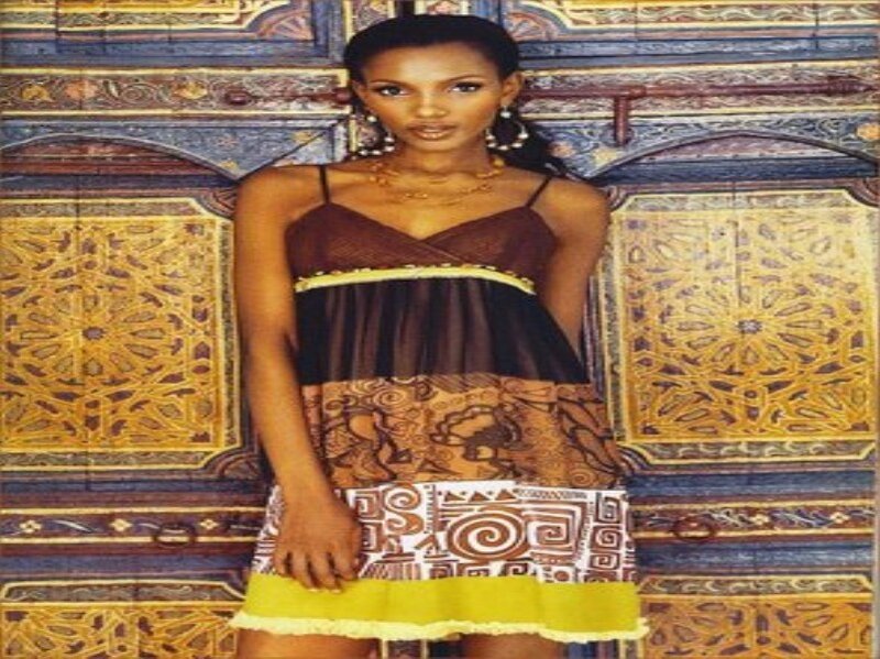 Woman in Patterned Dress — Brown, Confident, Photograph, Jewelry, Wall