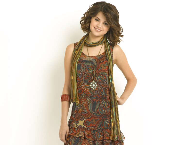Woman in Patterned Dress — Brown, Friendly