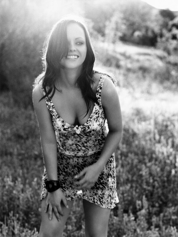 woman in patterned dress outdoors
