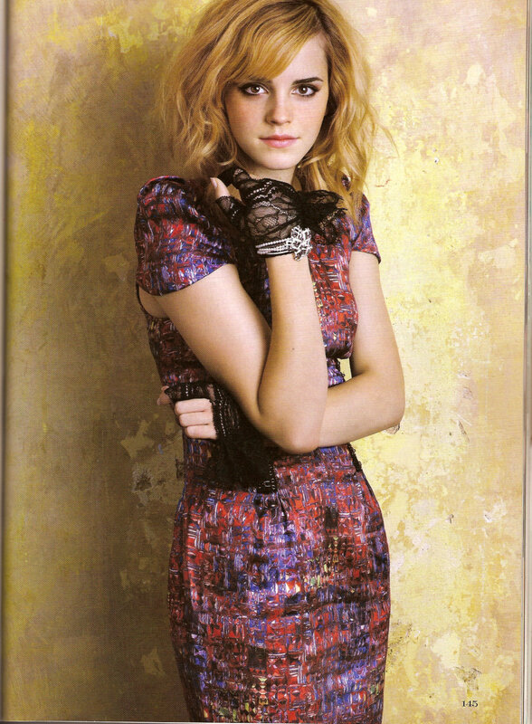 Woman in Patterned Dress — Yellow, Confident, Photograph, Gloves
