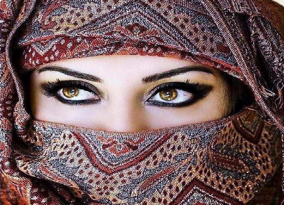woman in patterned headscarf