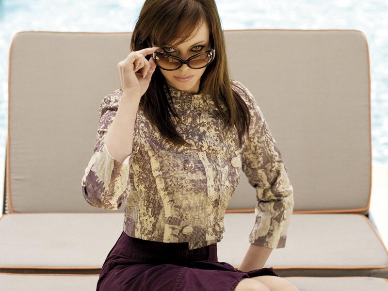 Woman in Patterned Jacket — Brown, Confident