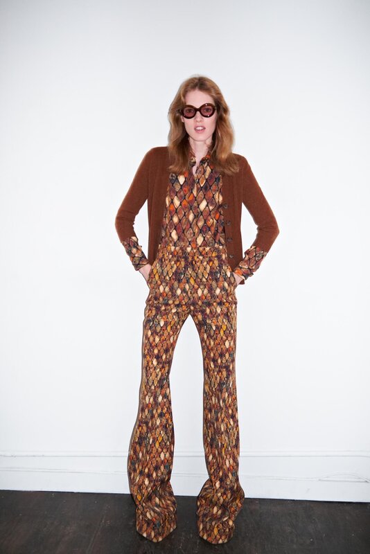 woman in patterned jumpsuit