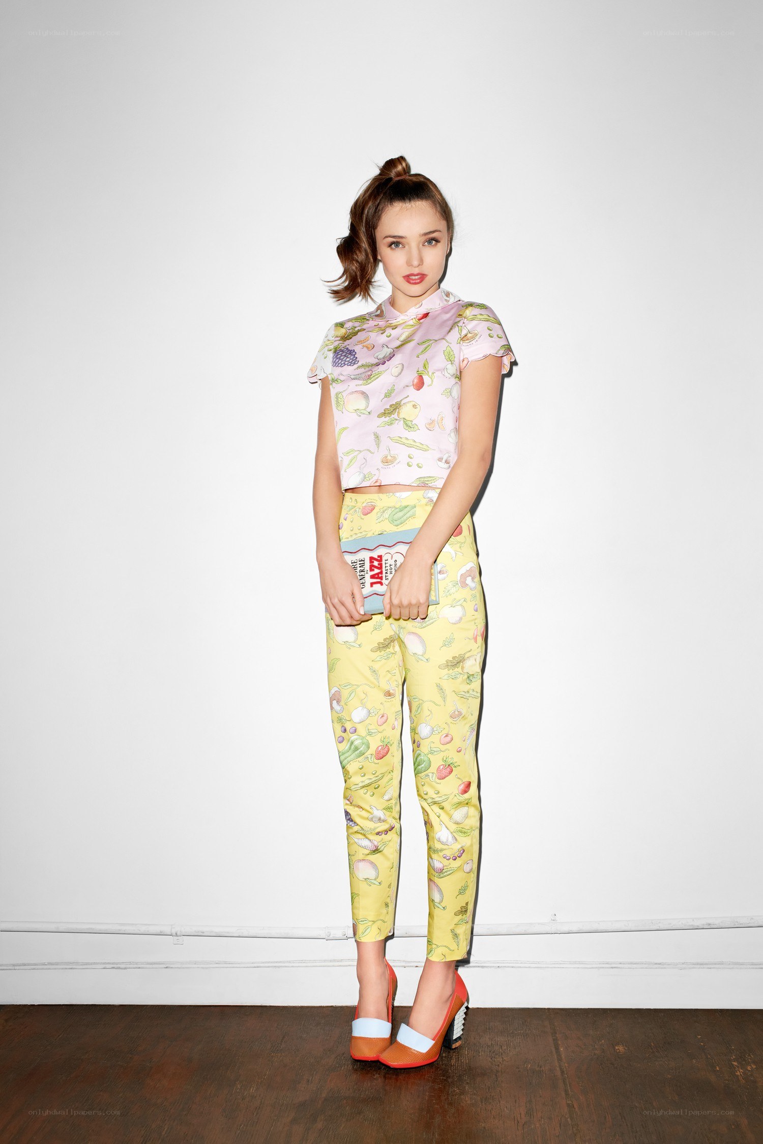 woman in patterned outfit