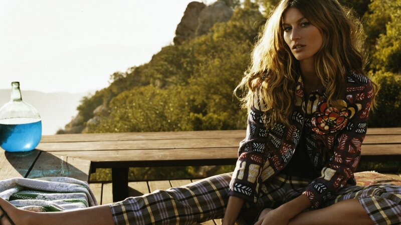 woman in patterned outfit outdoors