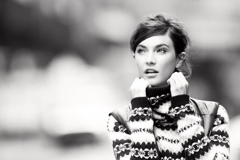 Woman in Patterned Sweater — Black, Contemplative