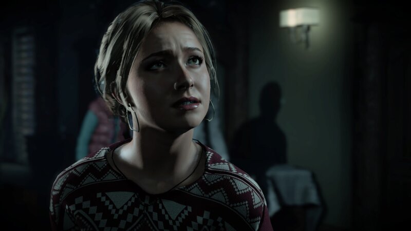 Woman in Patterned Sweater — Maroon