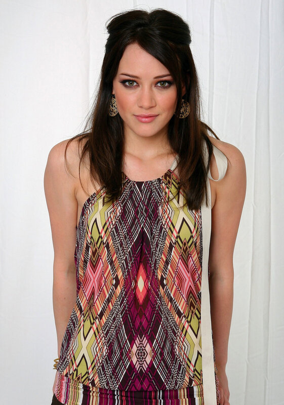 woman in patterned top
