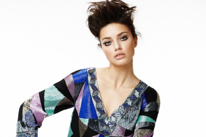 Woman in Patterned Top — Blue, Confident