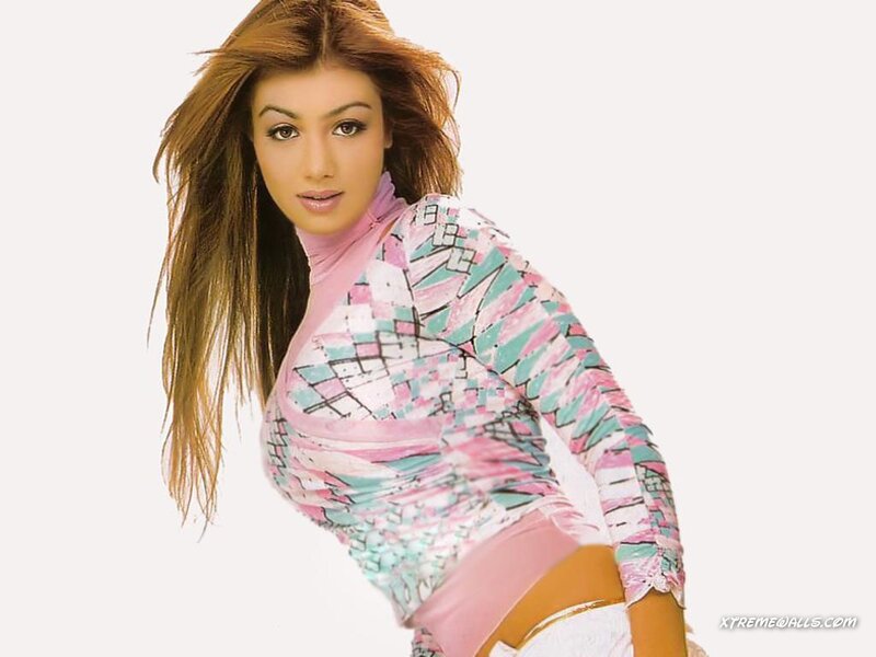 Woman in Patterned Top — Pink