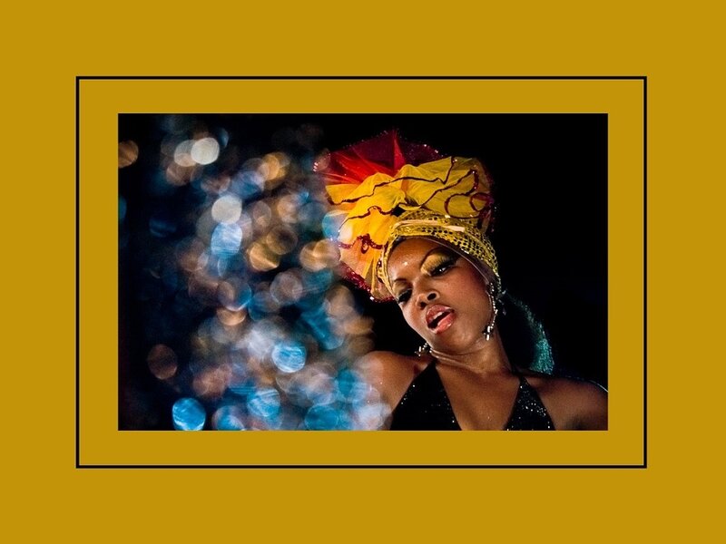 Woman in Performance Costume — Yellow
