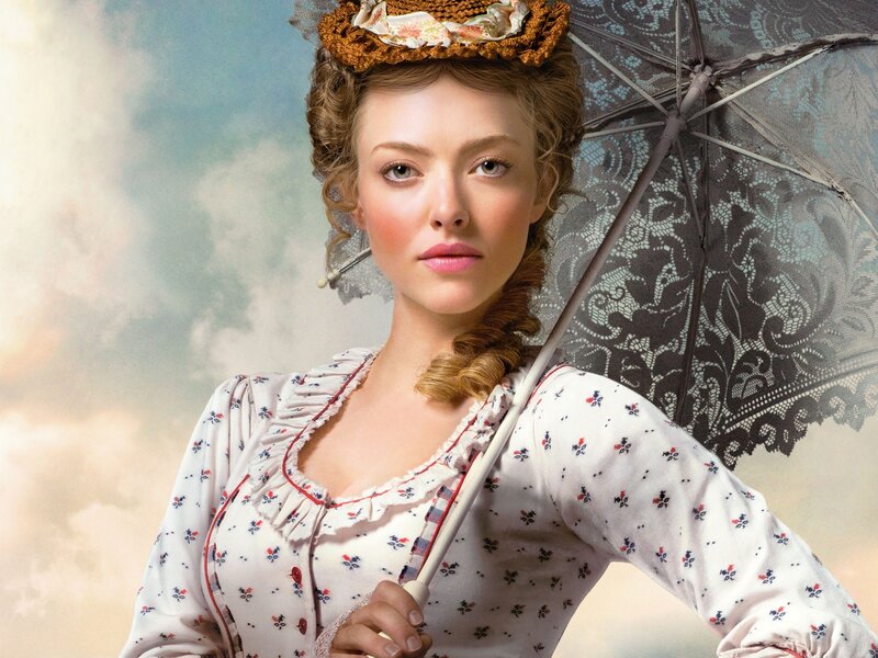 Woman in Period Dress — White, Dramatic