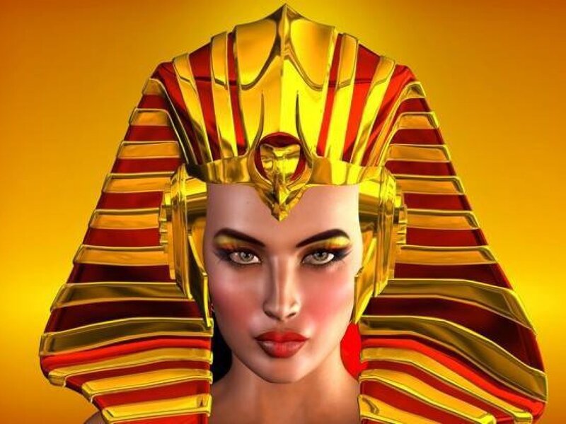 Woman in Pharaoh Headdress