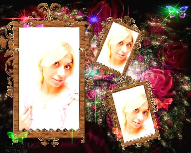 Woman in Photo Frames