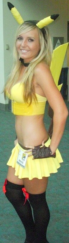 woman in pikachu costume