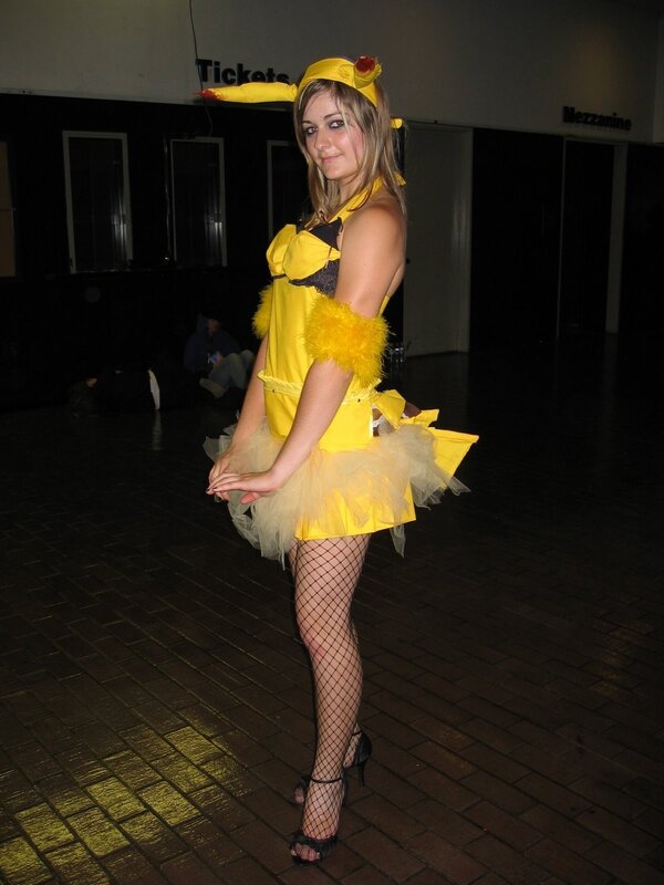 woman in pikachu costume