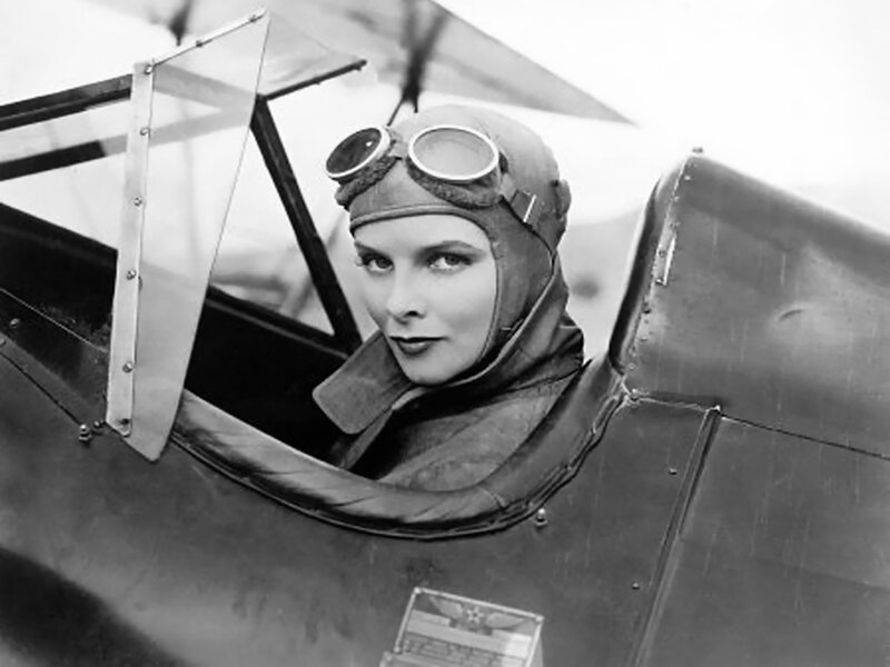 Woman in Pilot Helmet — Black