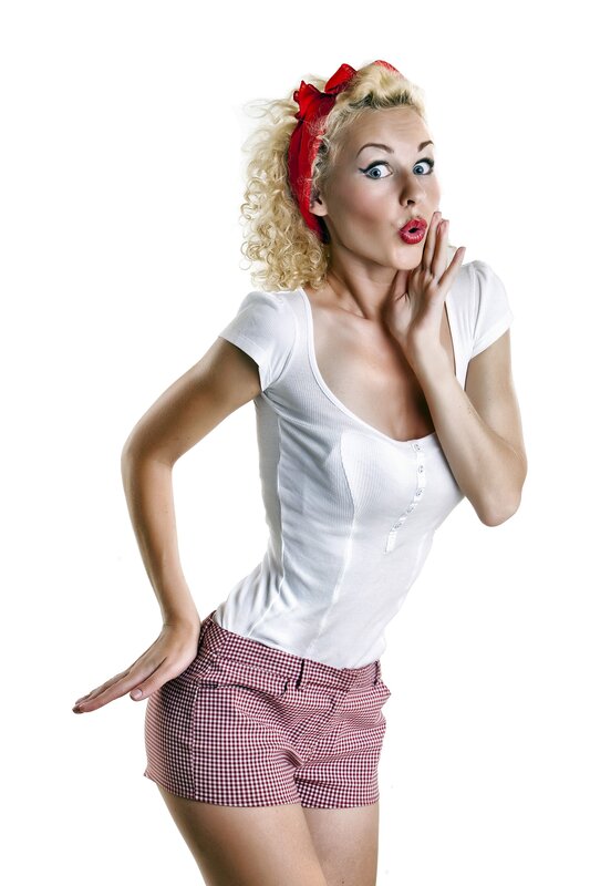 woman in pin-up style