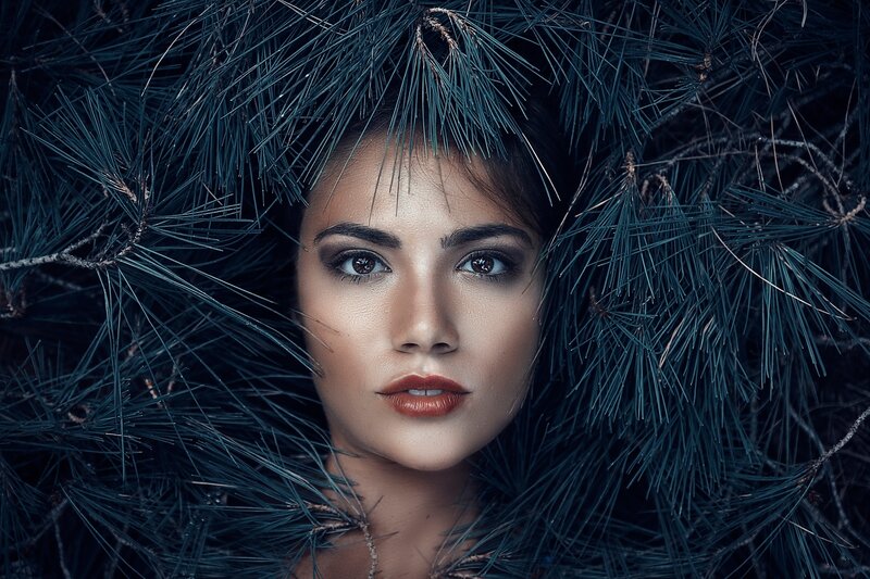 Woman in Pine Needles