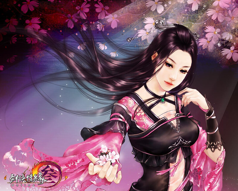 Woman in Pink and Black Dress — Dramatic
