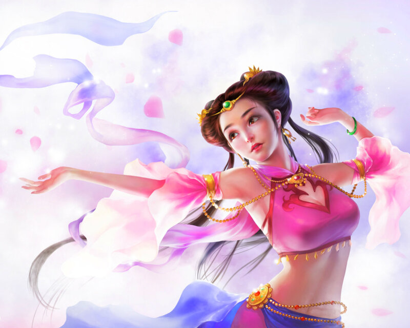 Woman in Pink and Blue Outfit — Ethereal
