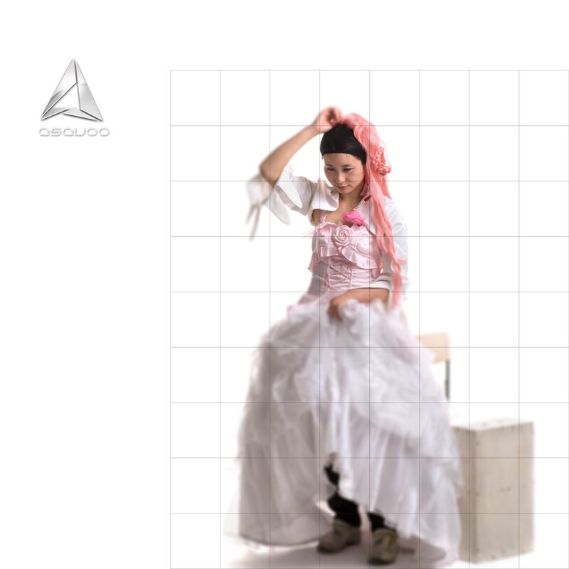 woman in pink and white dress