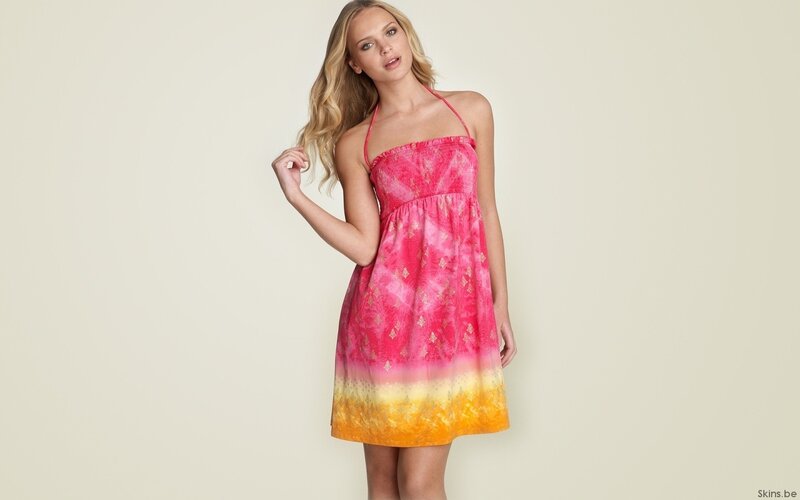 woman in pink and yellow dress