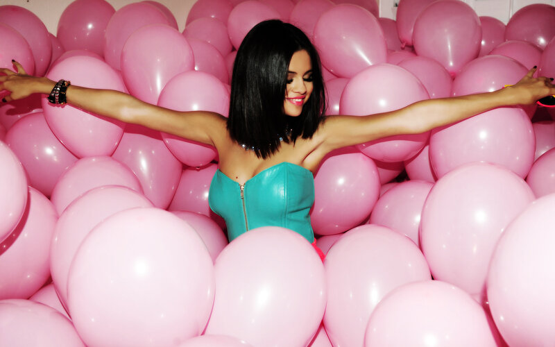 Woman in Pink Balloons — Playful