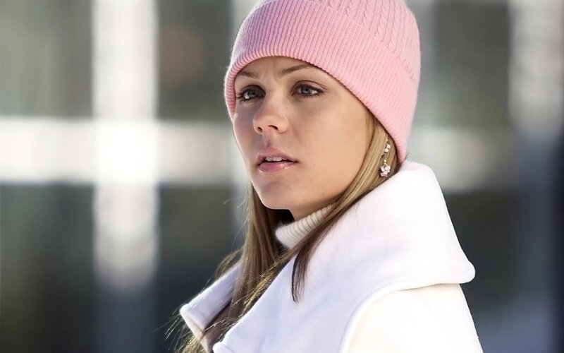 Woman in Pink Beanie — Neutral