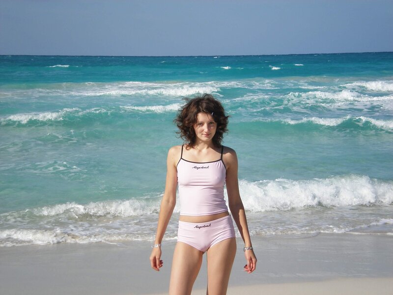 Woman in Pink Bikini — Blue, Calm, Afternoon