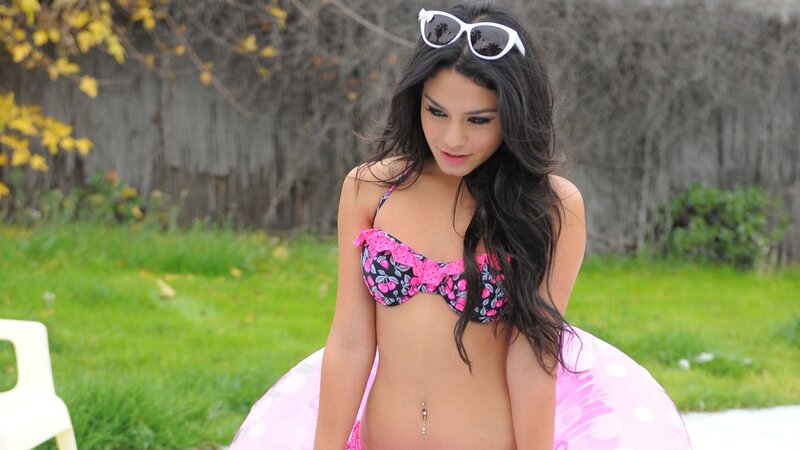 woman in pink bikini outdoors