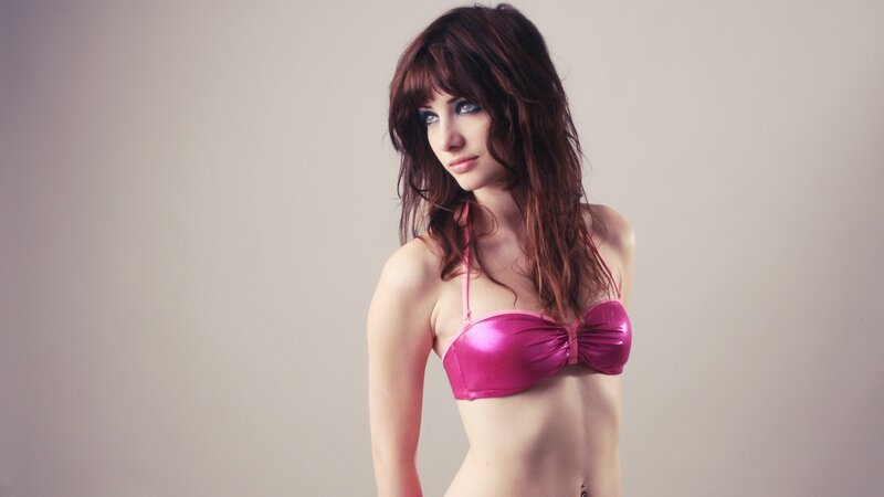 woman in pink bikini top