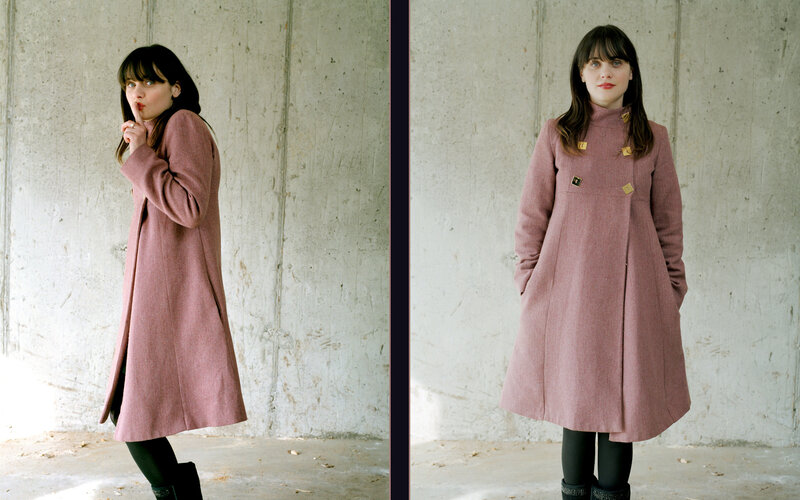 Woman in pink coat