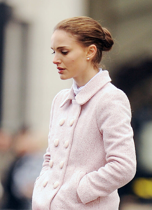 woman in pink coat