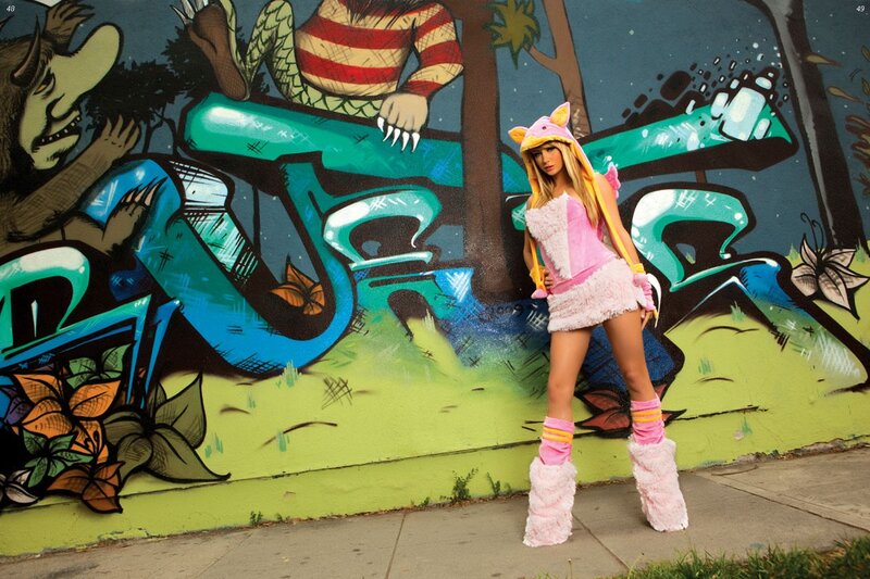 woman in pink costume