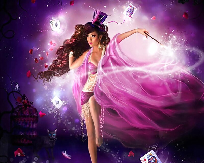 Woman in Pink Costume — Purple, Magical