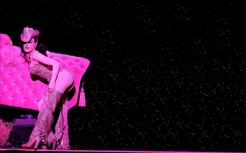Woman in Pink Cowboy Outfit — Dramatic