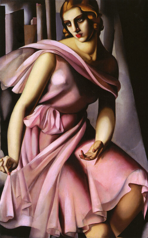 Woman in Pink Drapery