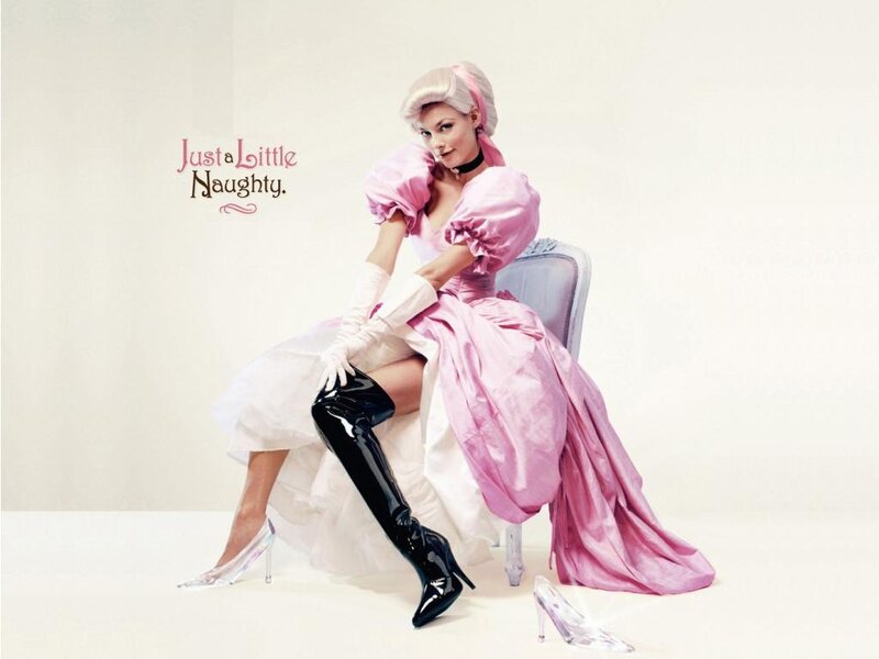 Woman in pink dress and boots