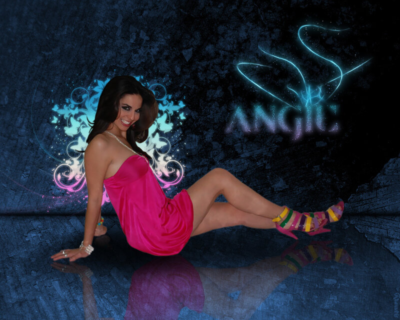 Woman in Pink Dress — Blue, Dramatic, Night
