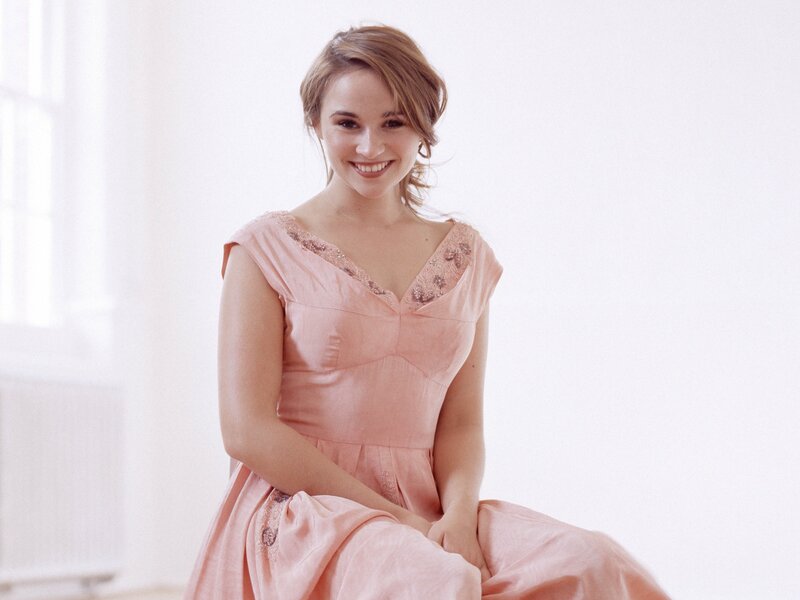 Woman in Pink Dress — Calm, Morning, Photograph, Window