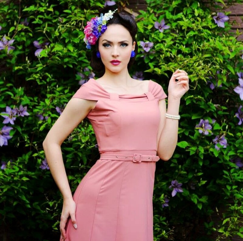Woman in Pink Dress — Confident, Spring