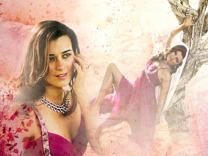 Woman in Pink Dress — Dramatic, Illustration, Tree
