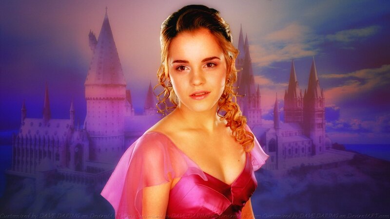 Woman in Pink Dress — Dramatic, Sunset, Photograph, Castle