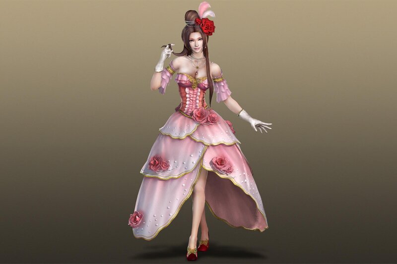 Woman in Pink Dress — Elegant, 3d Render